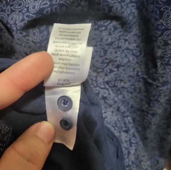 STEEL & JELLY Sixe XL Blue Button-Up Patterned Dress Shirt - Picture 6 of 9